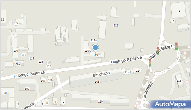 Kraków, Dobrego Pasterza, 119, mapa Krakowa