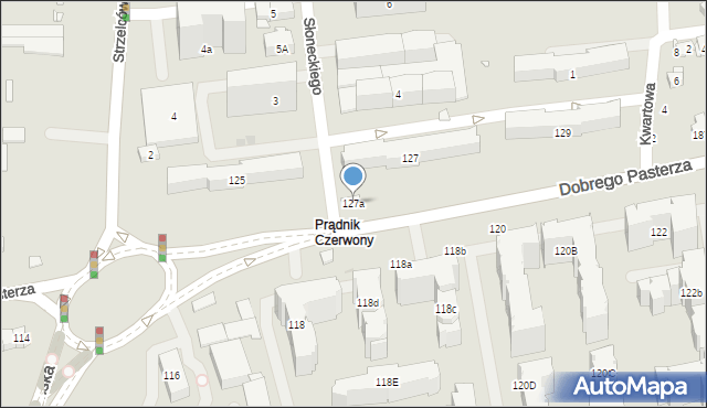 Kraków, Dobrego Pasterza, 127a, mapa Krakowa