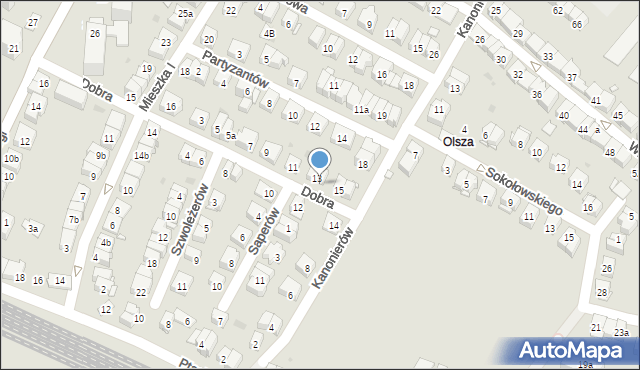 Kraków, Dobra, 13a, mapa Krakowa