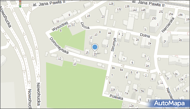 Kraków, Dolnomłyńska, 13, mapa Krakowa