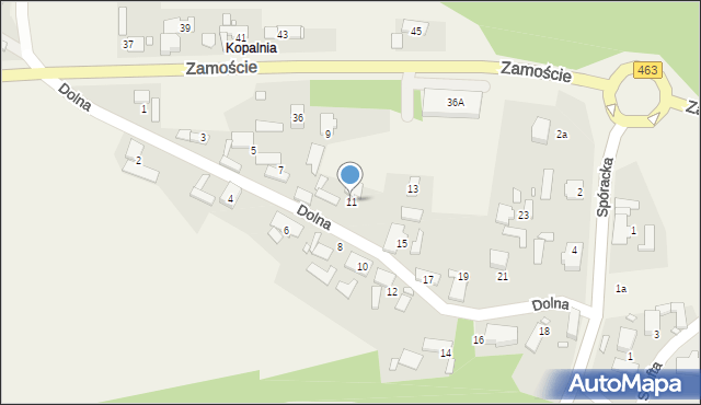 Krasiejów, Dolna, 11, mapa Krasiejów