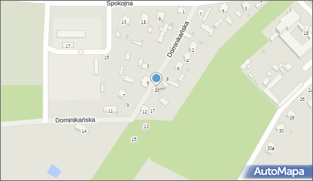 Krasnobród, Dominikańska, 10, mapa Krasnobród