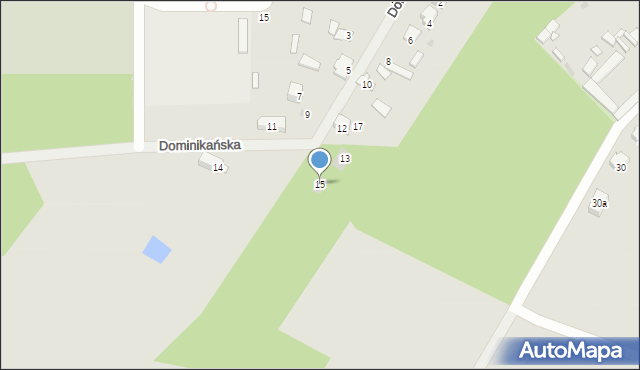 Krasnobród, Dominikańska, 15, mapa Krasnobród