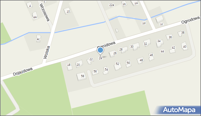 Krępa, Dojazdowa, 24, mapa Krępa