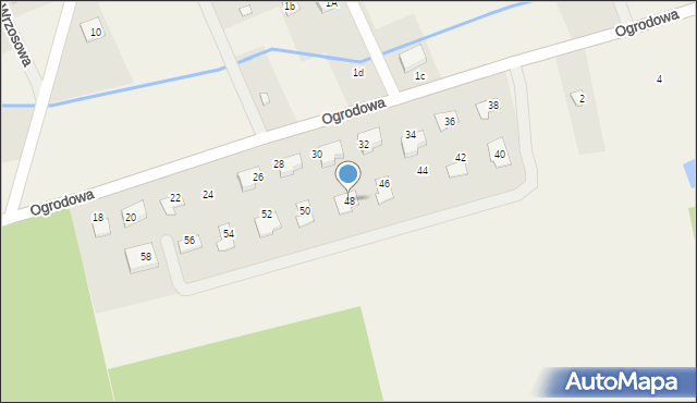 Krępa, Dojazdowa, 48, mapa Krępa