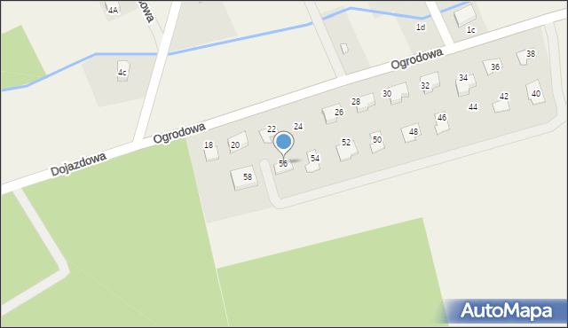 Krępa, Dojazdowa, 56, mapa Krępa