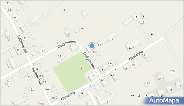 Krężoły, Dożynkowa, 9, mapa Krężoły