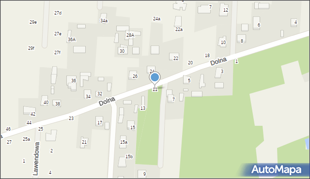 Krupia Wólka, Dolna, 11, mapa Krupia Wólka