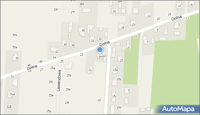 Krupia Wólka, Dolna, 17, mapa Krupia Wólka