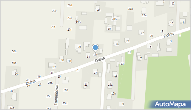 Krupia Wólka, Dolna, 32, mapa Krupia Wólka