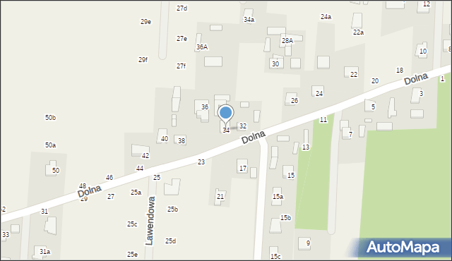 Krupia Wólka, Dolna, 34, mapa Krupia Wólka