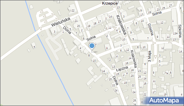 Krzepice, Dolna, 6a, mapa Krzepice