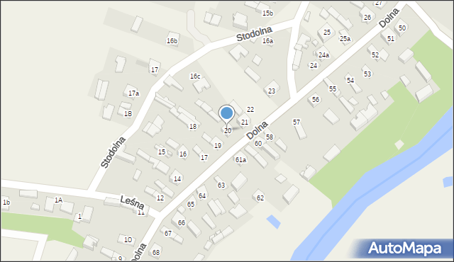 Krzętów, Dolna, 20, mapa Krzętów