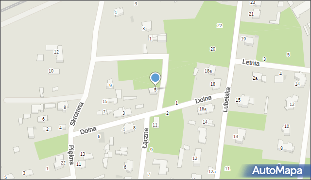 Łask, Dolna, 5, mapa Łask