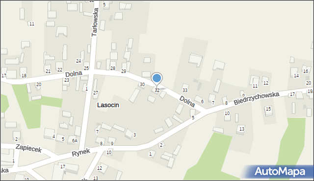 Lasocin, Dolna, 32, mapa Lasocin