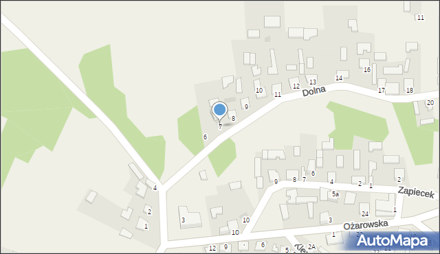 Lasocin, Dolna, 7, mapa Lasocin