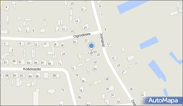 Łaszczów, Domaniż, 18, mapa Łaszczów