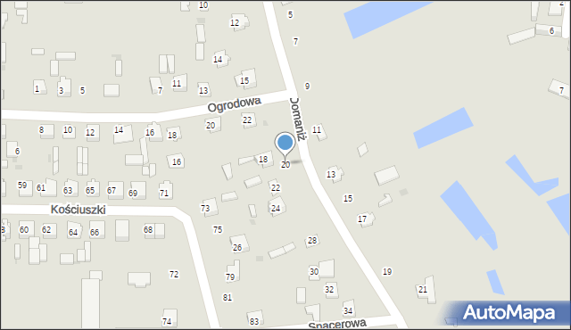 Łaszczów, Domaniż, 20, mapa Łaszczów