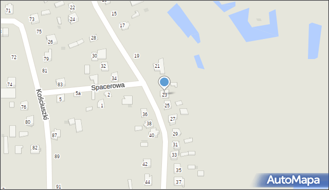 Łaszczów, Domaniż, 23, mapa Łaszczów