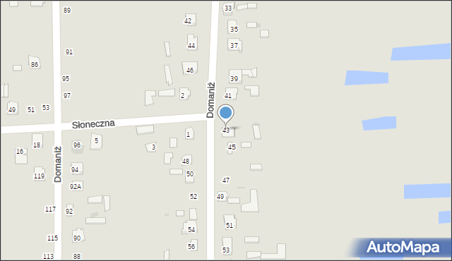 Łaszczów, Domaniż, 43, mapa Łaszczów