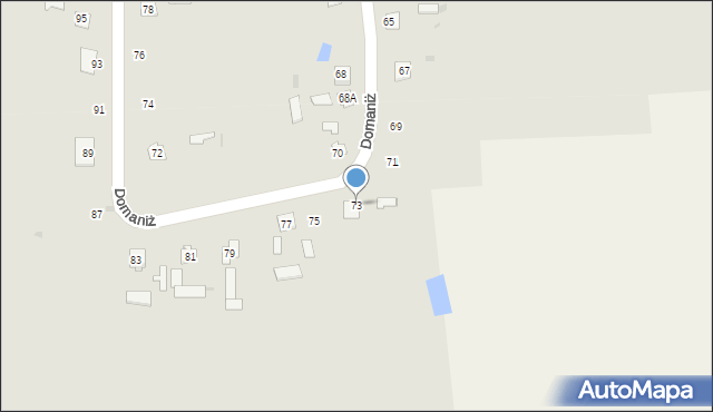 Łaszczów, Domaniż, 73, mapa Łaszczów