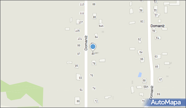 Łaszczów, Domaniż, 80, mapa Łaszczów