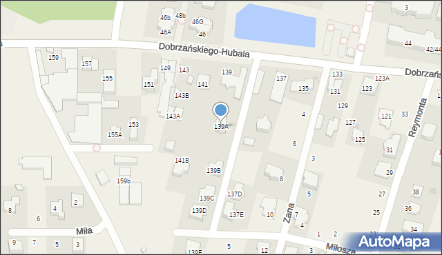 Latchorzew, Dobrzańskiego-Hubala Henryka, mjr., 139A, mapa Latchorzew