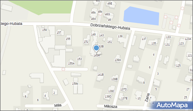 Latchorzew, Dobrzańskiego-Hubala Henryka, mjr., 143A, mapa Latchorzew