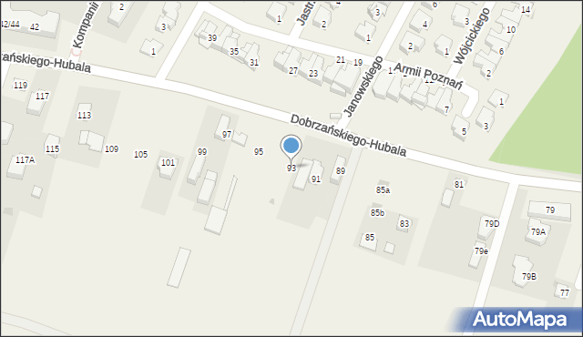 Latchorzew, Dobrzańskiego-Hubala Henryka, mjr., 93, mapa Latchorzew