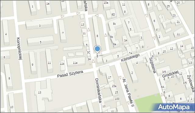 Łęczyca, Dominikańska, 6, mapa Łęczyca