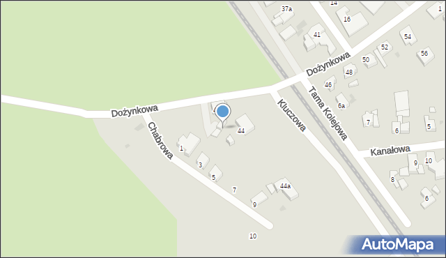 Leszno, Dożynkowa, 42a, mapa Leszno