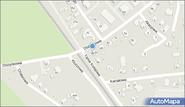 Leszno, Dożynkowa, 46, mapa Leszno