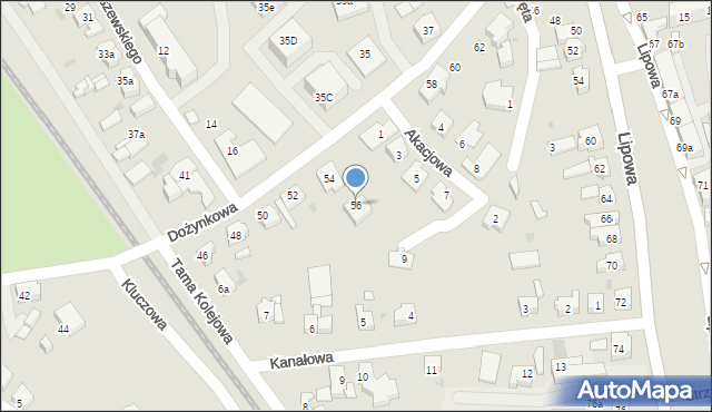 Leszno, Dożynkowa, 56, mapa Leszno