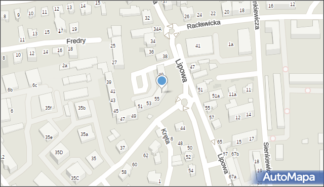 Leszno, Dożynkowa, 57, mapa Leszno