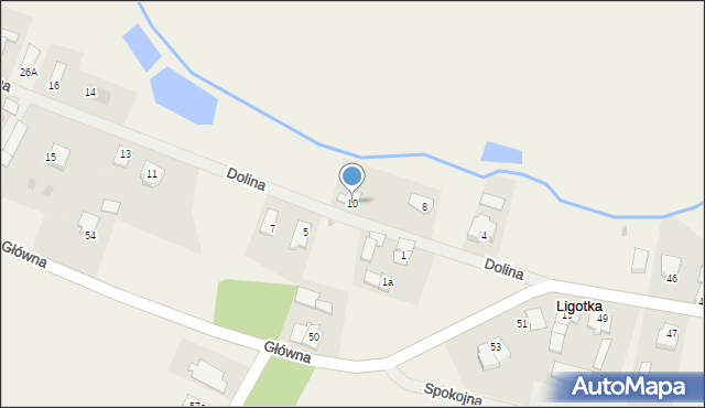 Ligotka, Dolina, 10, mapa Ligotka