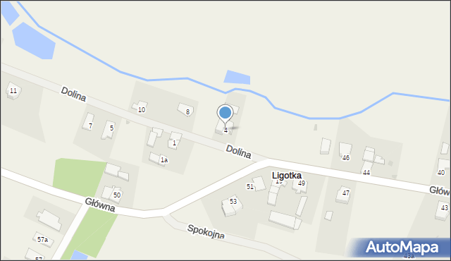 Ligotka, Dolina, 4, mapa Ligotka
