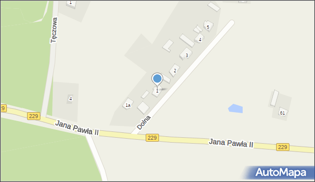 Lipinki Szlacheckie, Dolna, 1, mapa Lipinki Szlacheckie