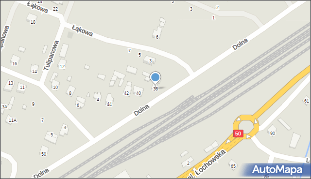 Łochów, Dolna, 38, mapa Łochów