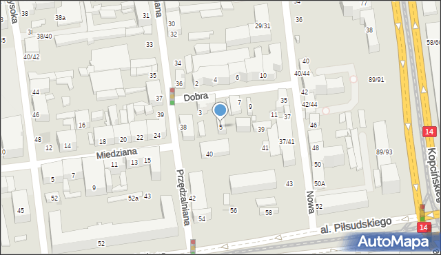 Łódź, Dobra, 5, mapa Łodzi