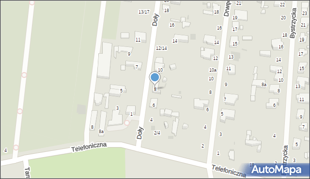 Łódź, Doły, 8, mapa Łodzi