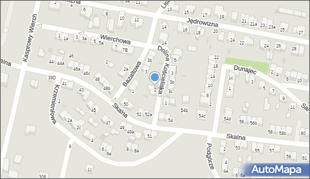 Łódź, Dolina Kościeliska, 2, mapa Łodzi