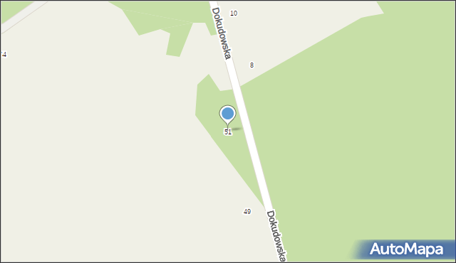 Łomazy, Dokudowska, 51, mapa Łomazy