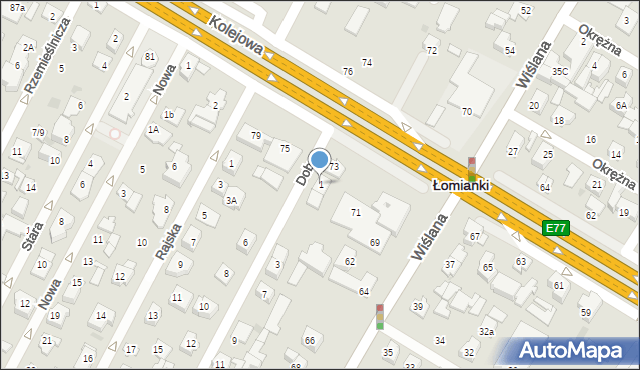 Łomianki, Dobra, 1, mapa Łomianki