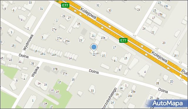 Łomianki, Dolna, 12, mapa Łomianki