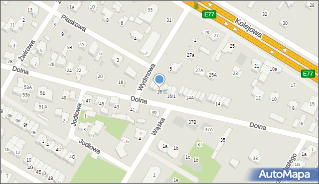 Łomianki, Dolna, 16, mapa Łomianki