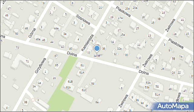 Łomianki, Dolna, 34/36, mapa Łomianki