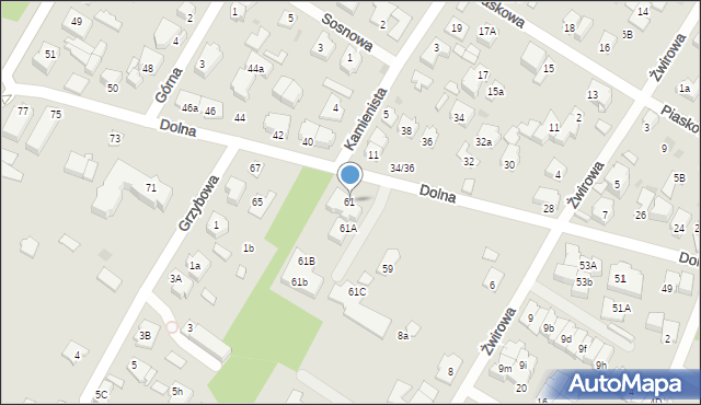 Łomianki, Dolna, 61, mapa Łomianki
