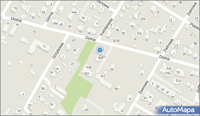 Łomianki, Dolna, 61A, mapa Łomianki