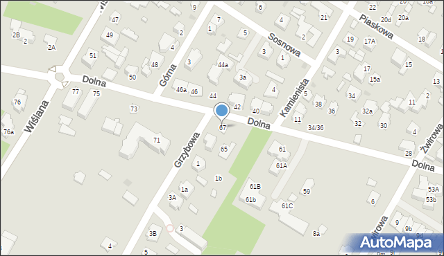 Łomianki, Dolna, 67, mapa Łomianki
