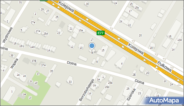 Łomianki, Dolna, 8, mapa Łomianki